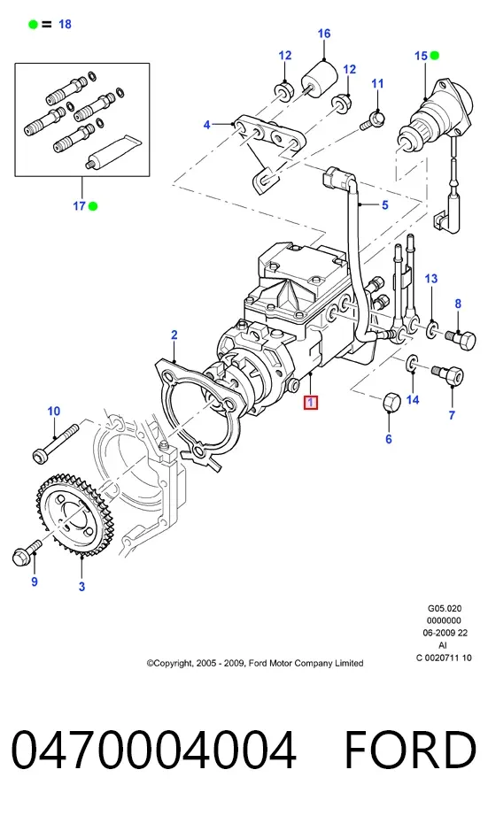 Bomba inyectora 0470004004 Ford