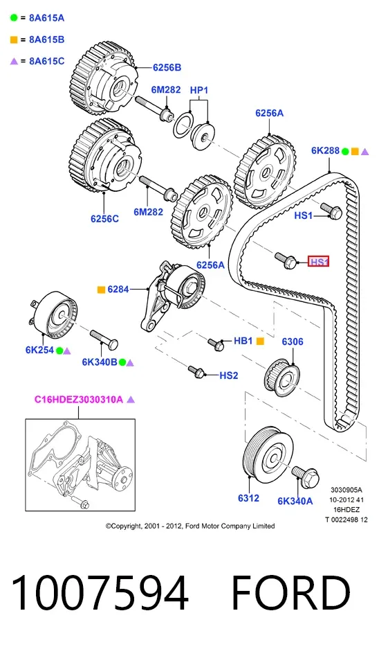 Tornillo 1007594 Ford