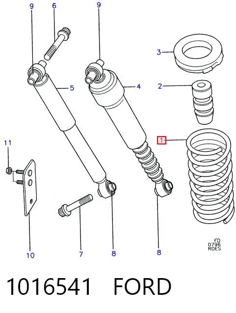 Muelle 1016541 Ford
