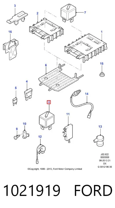 Relé del ventilador FORD 1021919