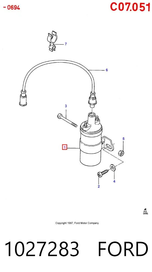 Bobina 1027283 Ford