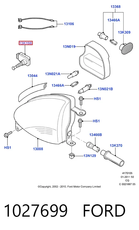 Motor regulador de faros Ford Ka RBT