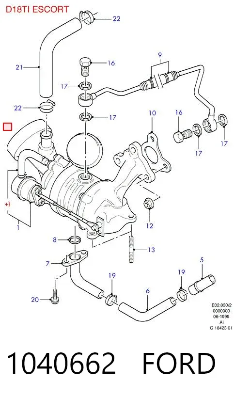 Turbocompresor 1040662 Ford