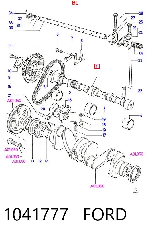 Árboles de levas 1041777 Ford