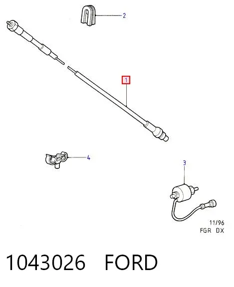 Cable velocímetro 1043026 Ford