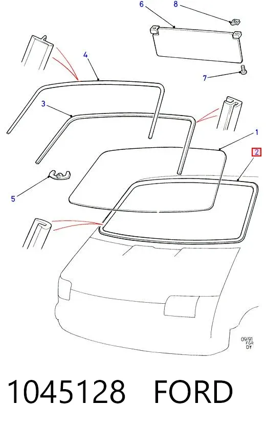 Parabrisas 1045128 Ford