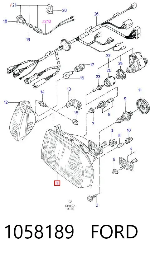 Faro derecho Ford Orion II