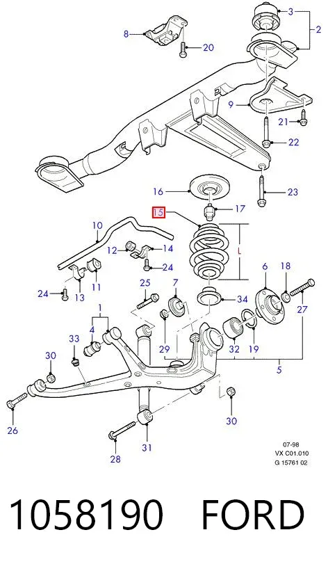 Muelle 1058190 Ford