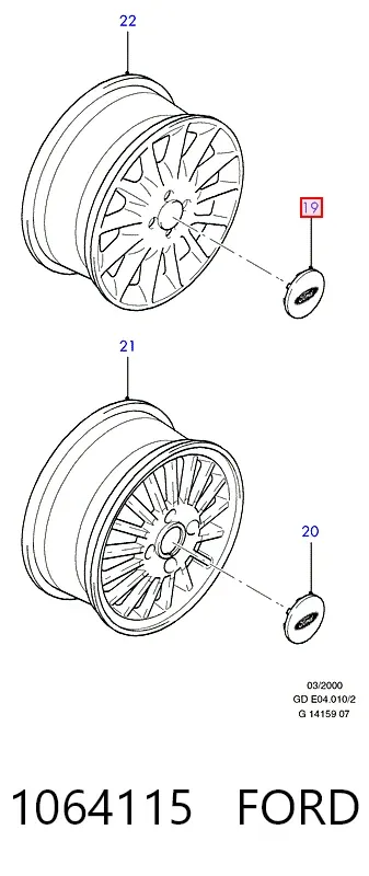 Tapacubos 1064115 Ford