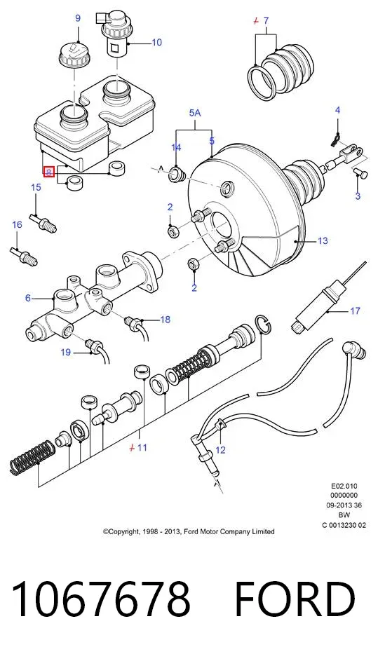Depósito de líquido de frenos Ford Transit IV