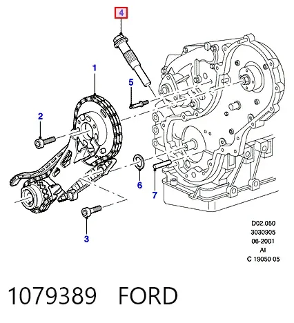 Tensor de cadena de distribución 1079389 Ford