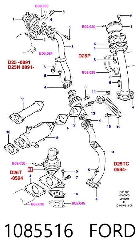 Válvula EGR 1085516 Ford