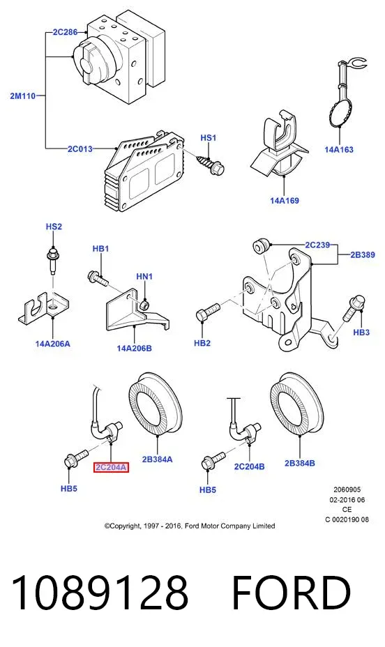 Sensor ABS 1089128 Ford