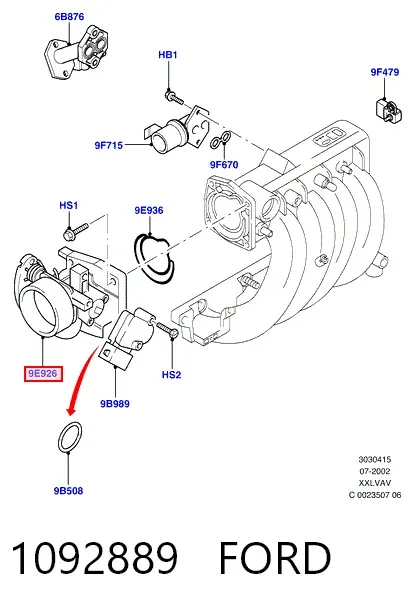 Cuerpo de mariposa Ford Ka RBT