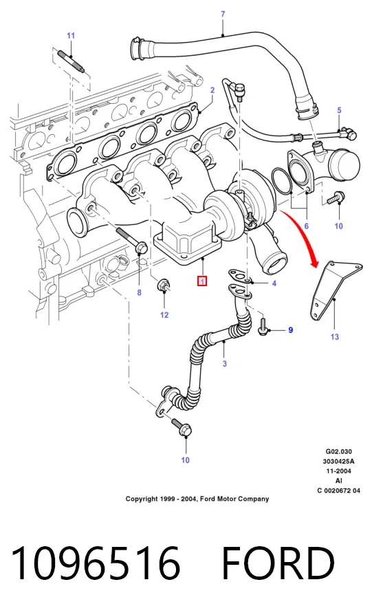 Turbocompresor 1096516 Ford
