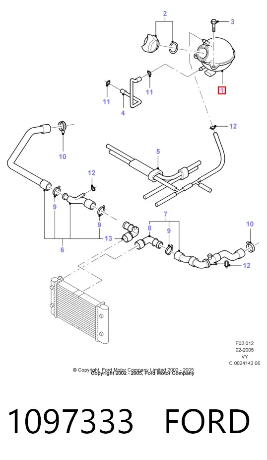 Vaso de expansión Ford Galaxy I VY