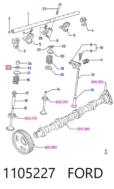 Cuña de válvula FORD 1105227