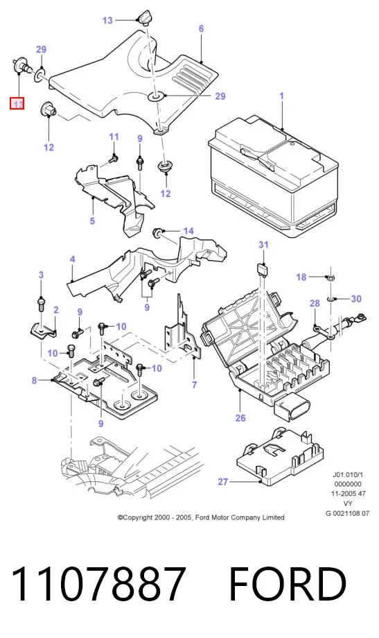 Claxon 1107887 Ford