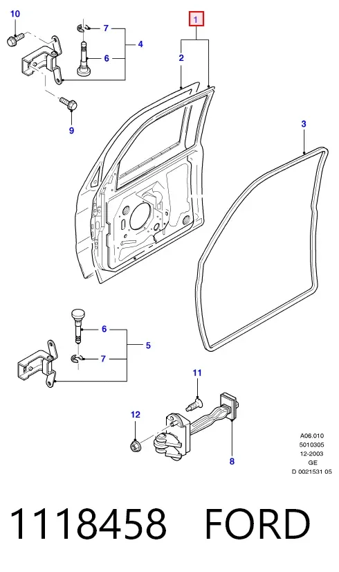 Puerta delantera izquierda Ford Mondeo III