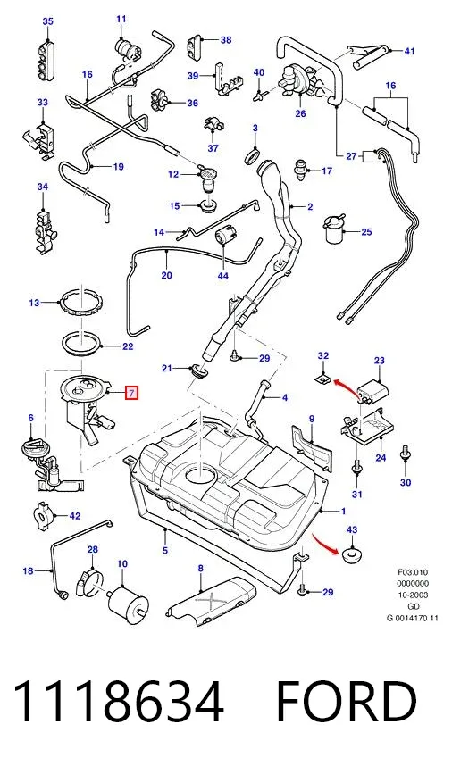 Bomba de gasolina 1118634 Ford