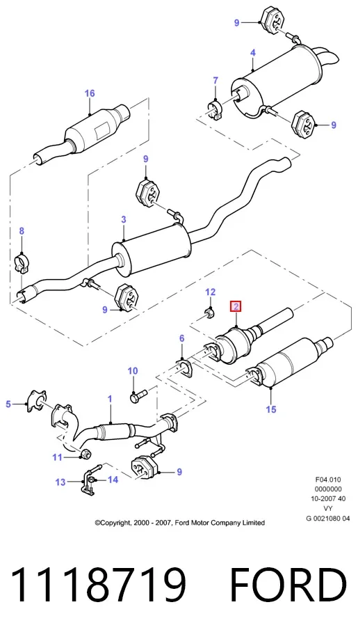 Catalizador 1118719 Ford