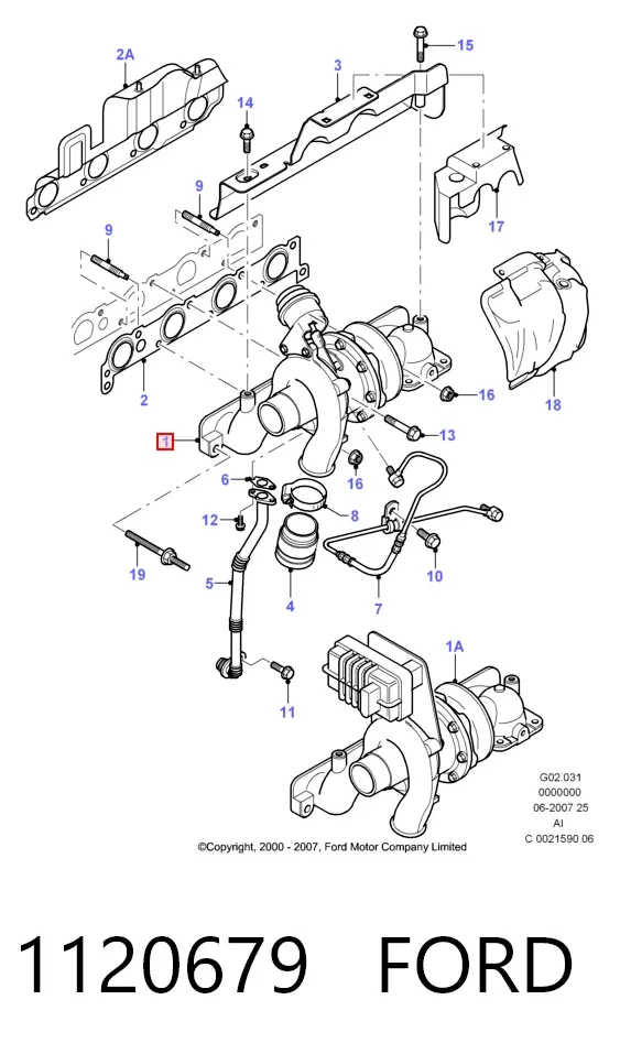 Turbocompresor 1120679 Ford