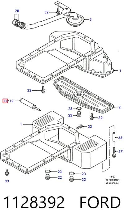 Fijador de tornillos FORD 1128392