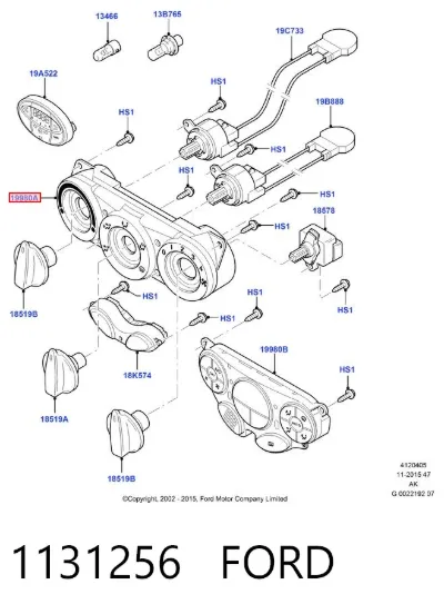 Módulo de modos de calefacción/aire acondicionado FORD 1131256