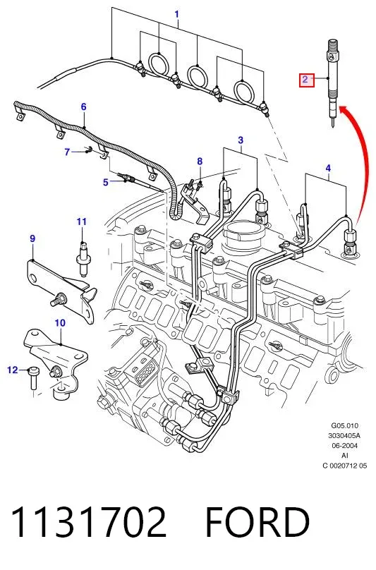 Inyector 1131702 Ford