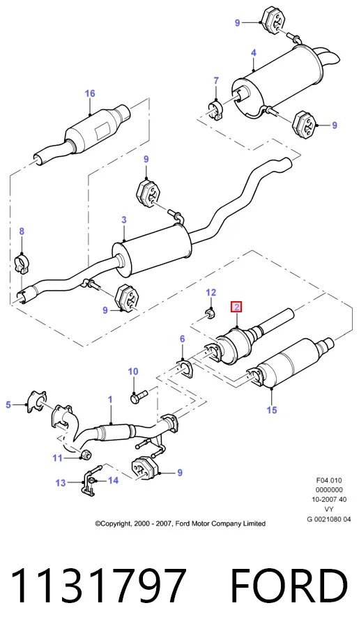 Catalizador 1131797 Ford