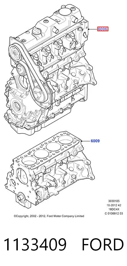 Motor completo 1133409 Ford