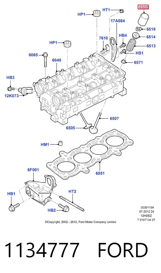 Taqués hidráulicos 1134777 Ford