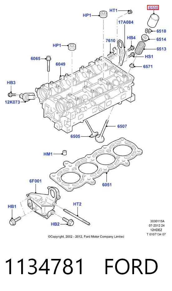 Taqués hidráulicos 1134781 Ford