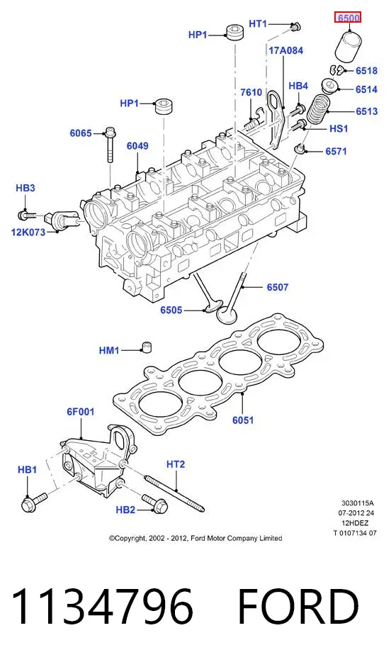 Taqués hidráulicos 1134796 Ford