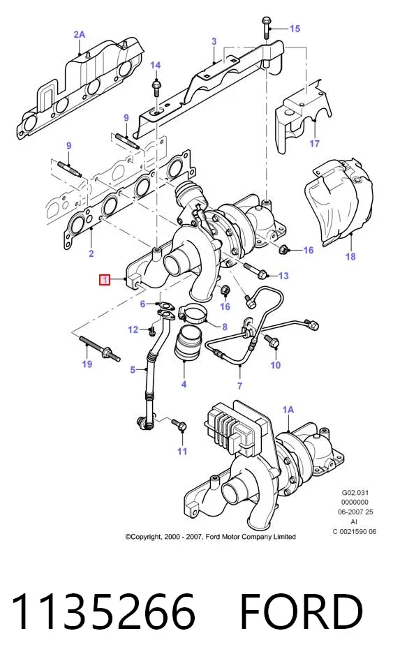 Turbocompresor 1135266 Ford