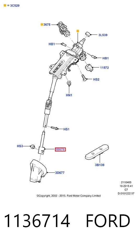 Cojinete de rueda delantero 1136714 Ford