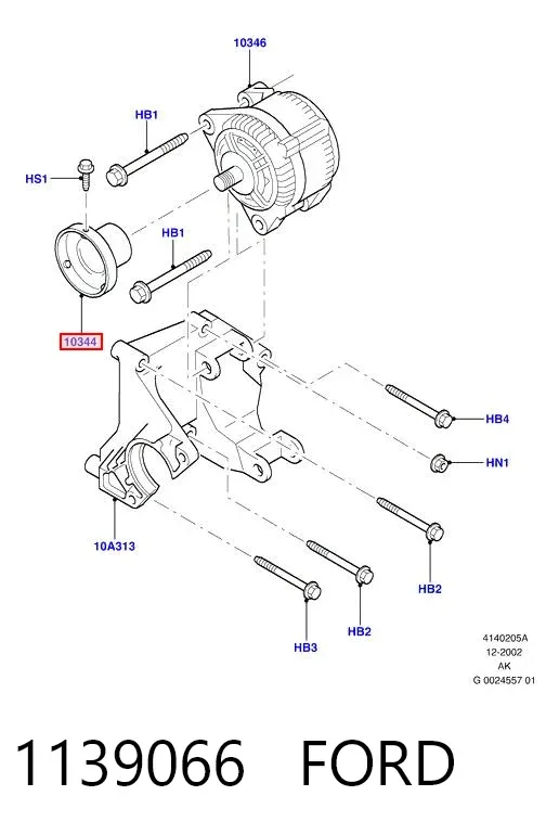 Polea alternador 1139066 Ford