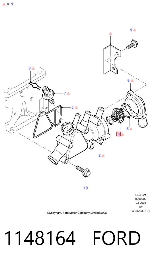 Termostato 1148164 Ford