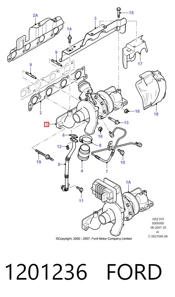 Turbocompresor 1201236 Ford