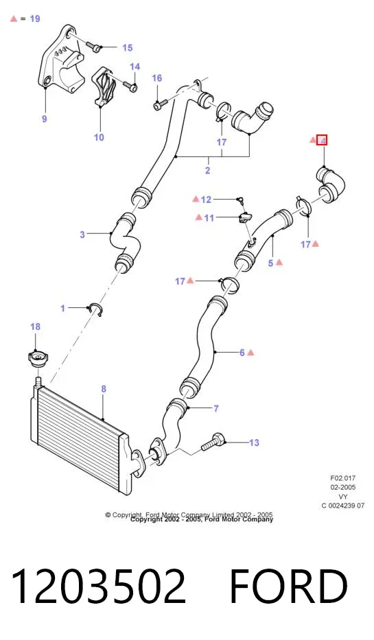 Tubo de admisión del cuerpo de mariposa 1203502 Ford