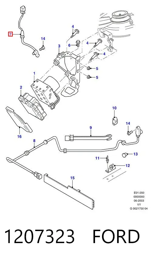 Sensor ABS 1207323 Ford