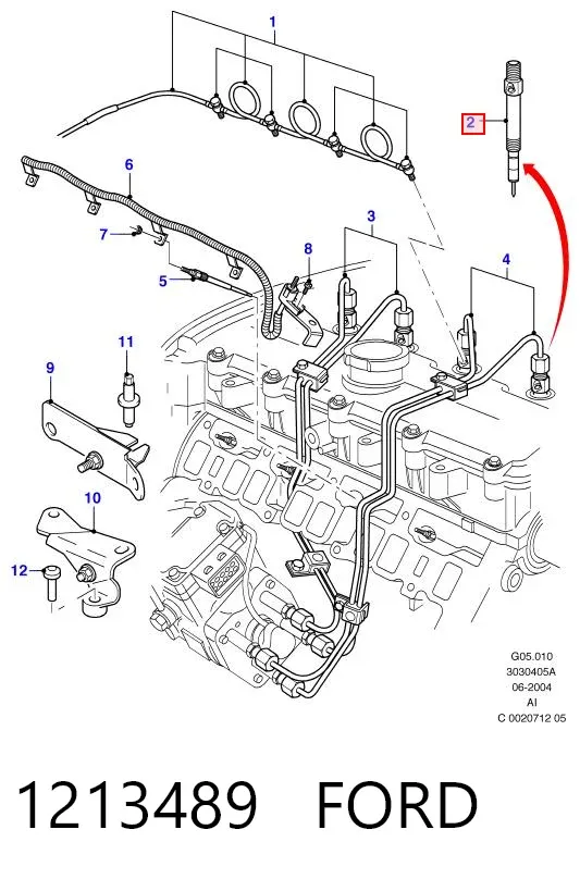 Inyector 1213489 Ford