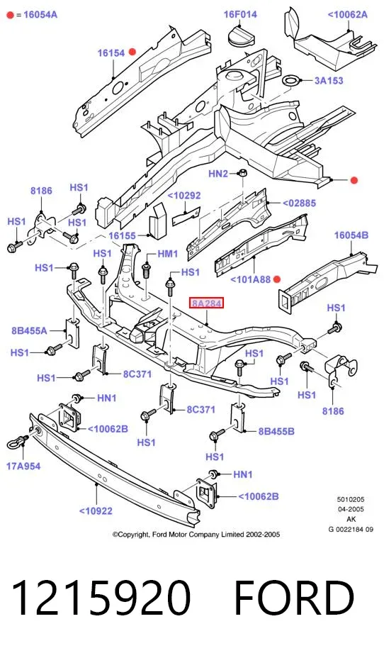 Soporte de radiador 1215920 Ford