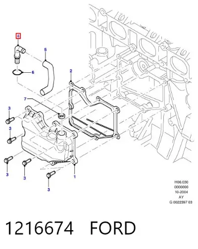 Soporte central del parachoques trasero FORD 1216674