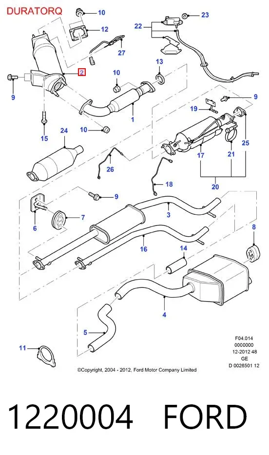 Catalizador 1220004 Ford