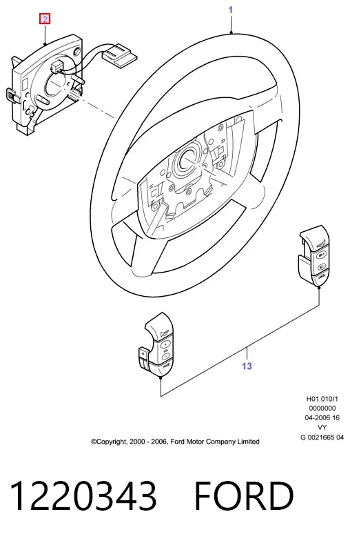 Anillo AIRBAG 1220343 Ford