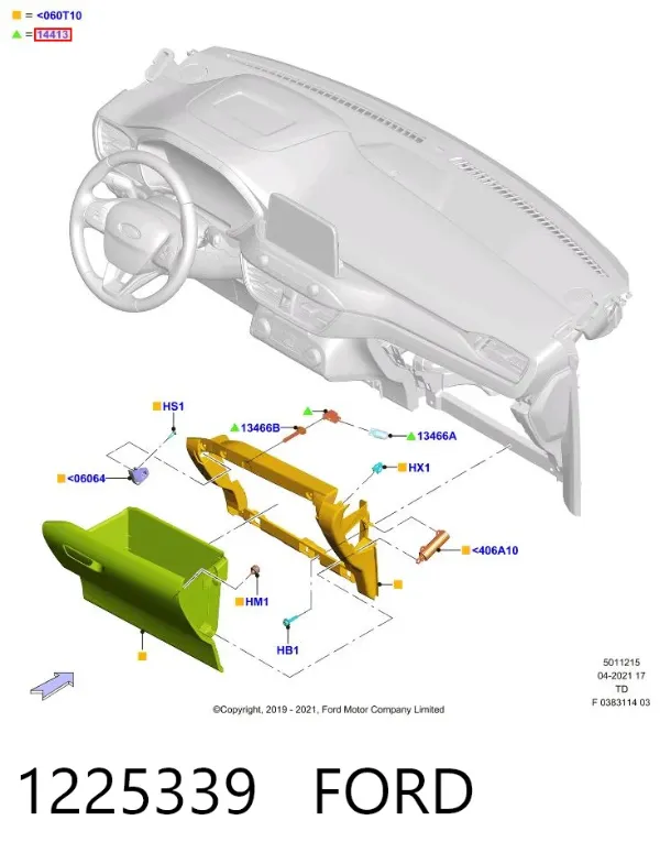 Pinza de freno trasera izquierda 1225339 Ford