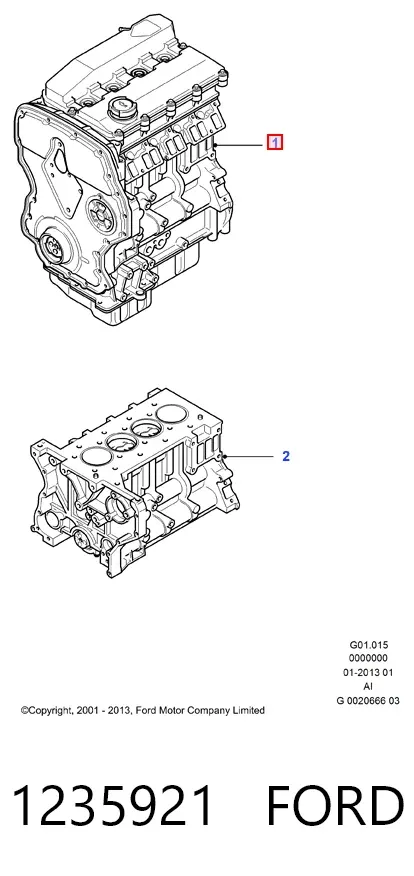 Motor completo 1235921 Ford