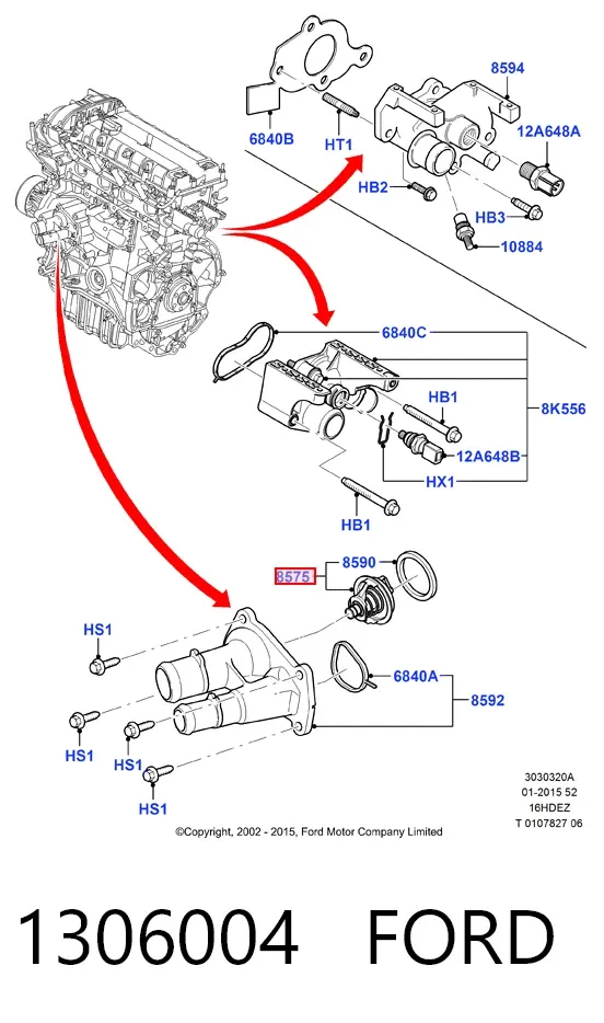 Termostato 1306004 Ford