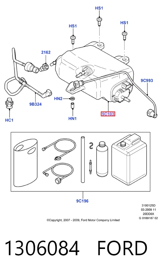 Deposito AdBlue 1306084 Ford